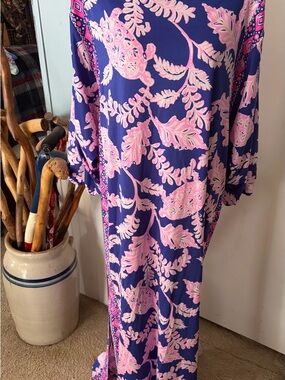Lilly Pulitzer | Dresses | Euc Lilly Pulitzer Moana Wrap V Neck Maxi Dress  Sz L | Poshmark